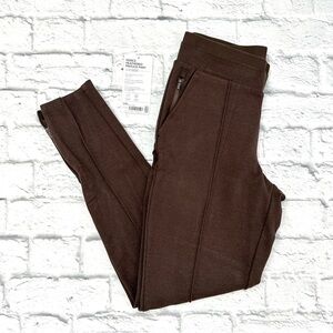 Athleta Venice heathered pintuck pants brown XXS